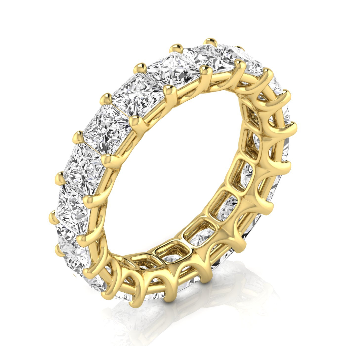 Princess-Cut Diamond Eternity Wedding Band – 5.12 ct