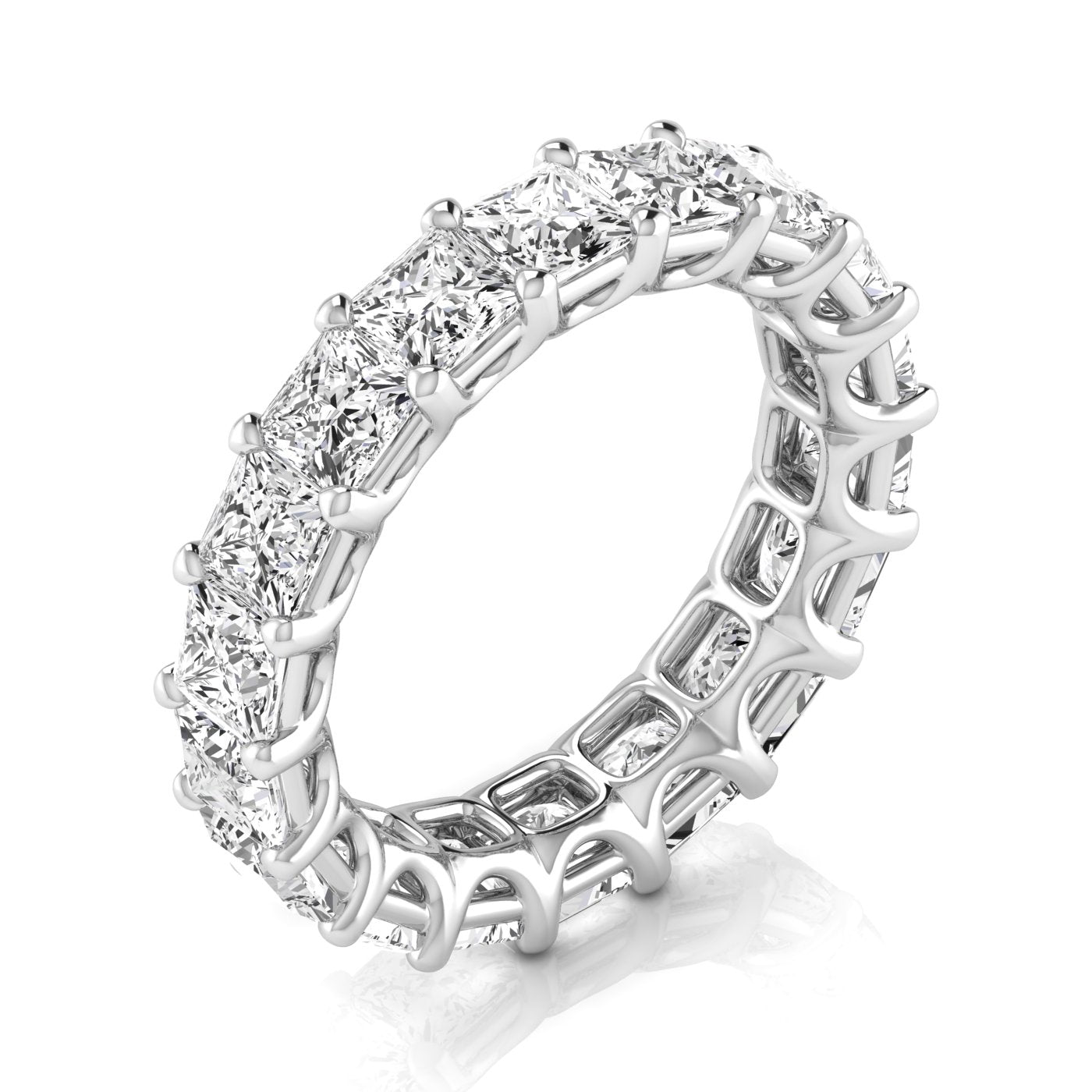 Princess-Cut Diamond Eternity Wedding Band – 5.12 ct