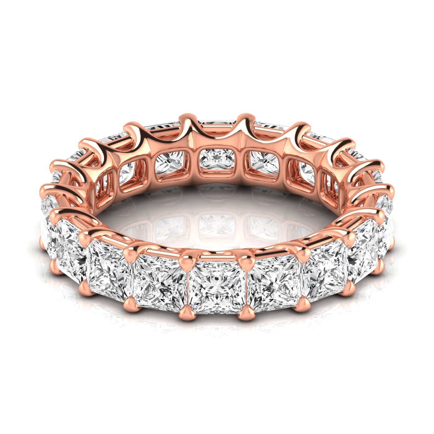 Princess-Cut Diamond Eternity Wedding Band – 5.12 ct