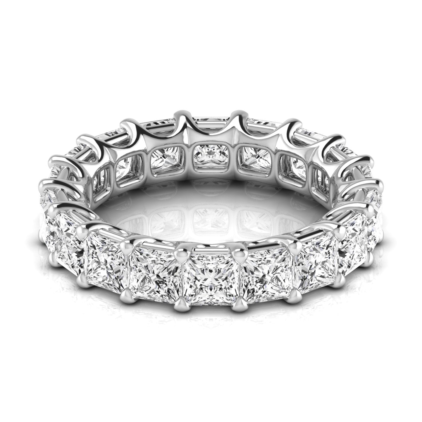 Princess-Cut Diamond Eternity Wedding Band – 5.12 ct