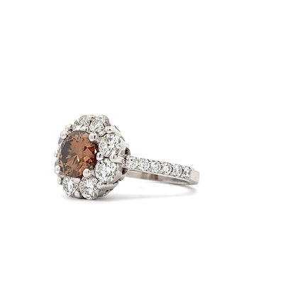 Fancy Orange-Brown diamond ring