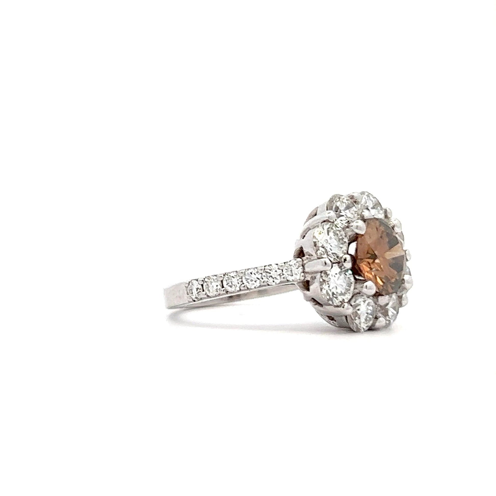 Fancy Orange-Brown diamond ring