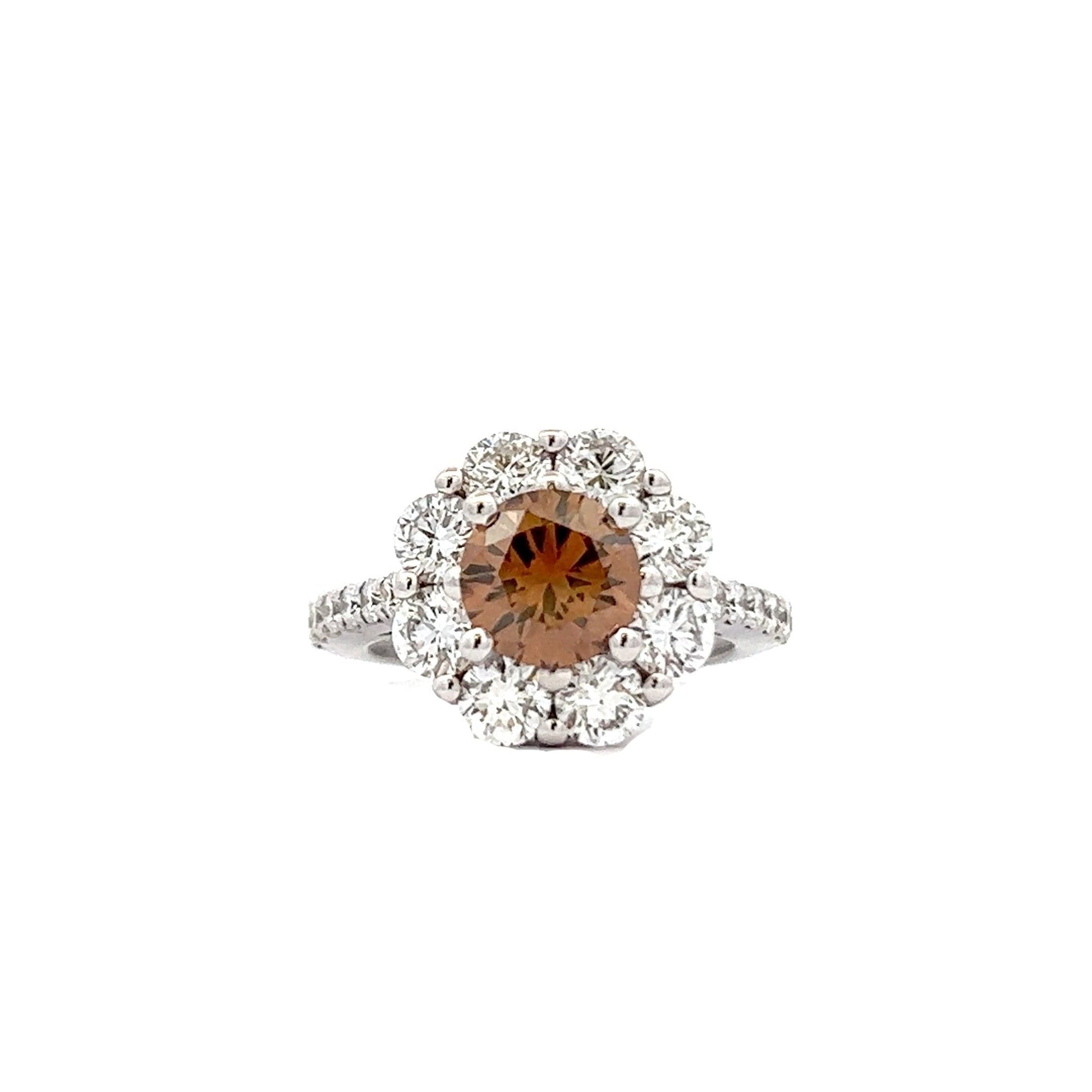 Fancy Orange-Brown diamond ring