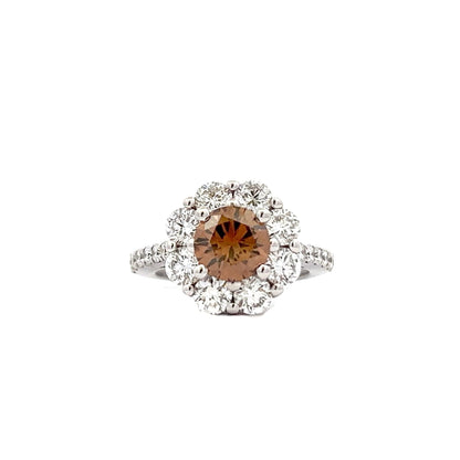 Fancy Orange-Brown diamond ring