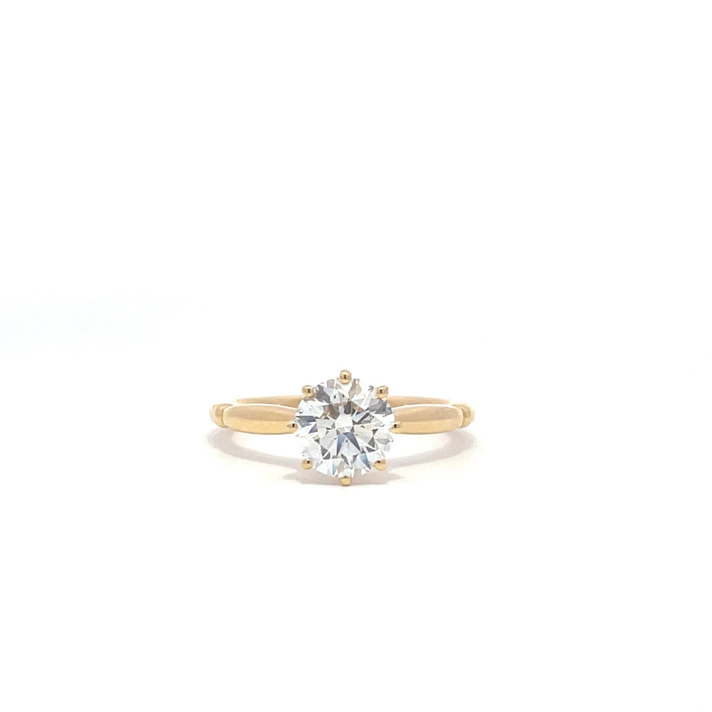 Solitaire diamond engagement ring