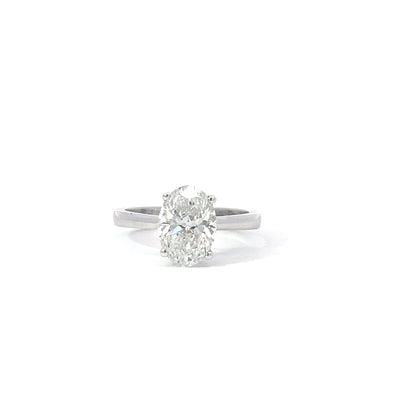 Oval diamond Solitaire ring