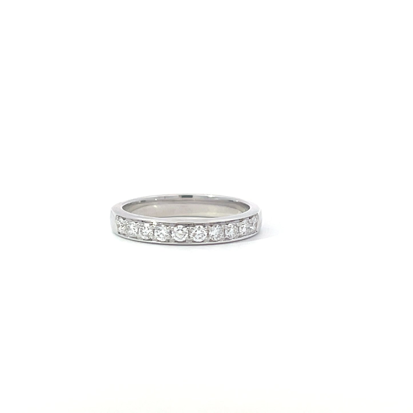 Laboratory grown eternity round diamond ring