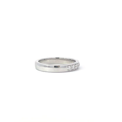 Laboratory grown eternity round diamond ring