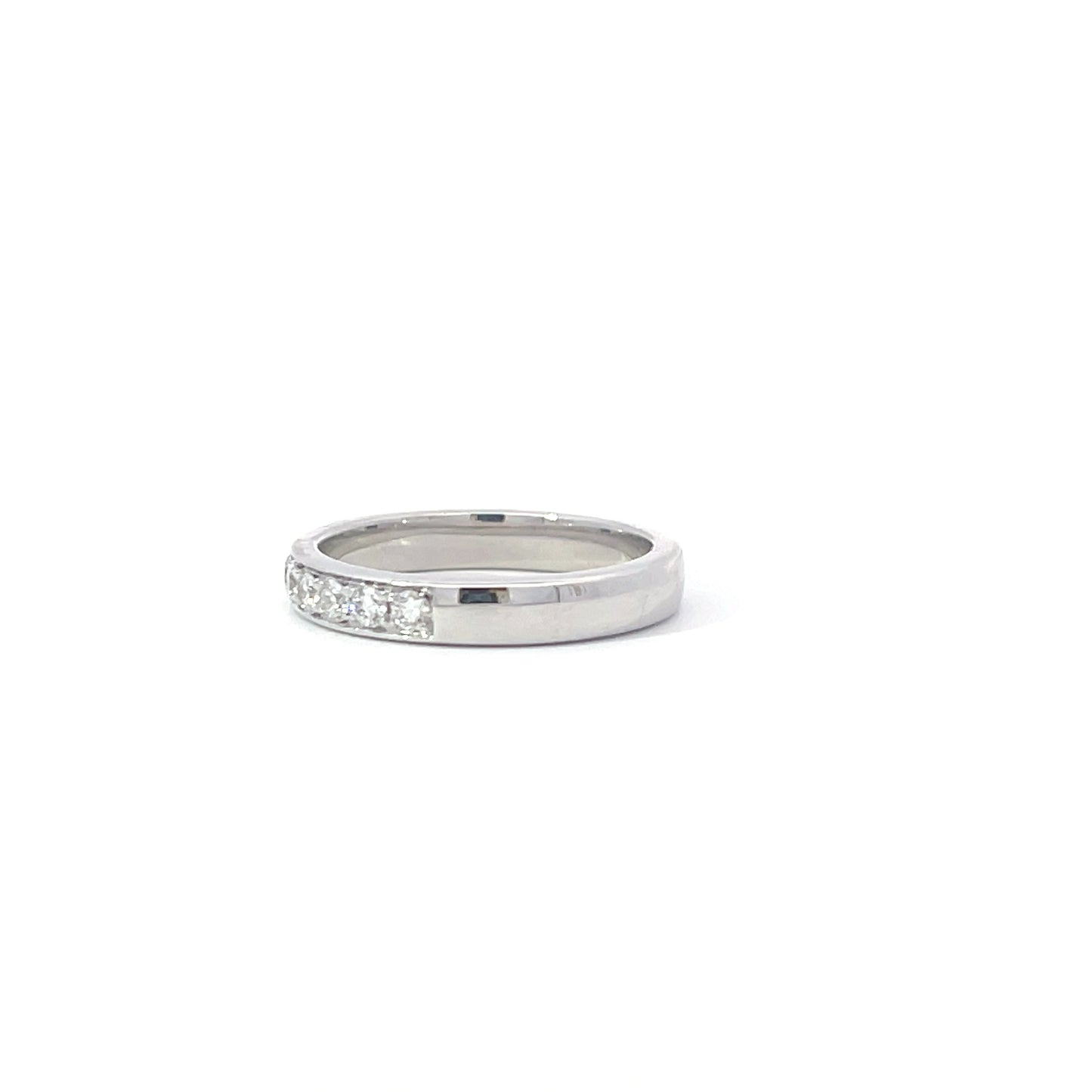 Laboratory grown eternity round diamond ring