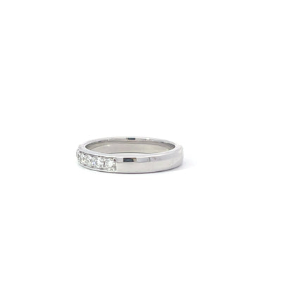 Laboratory grown eternity round diamond ring