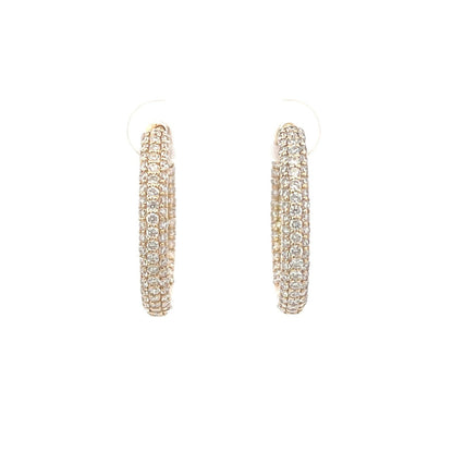 Laboratory grown hoop diamond earrings