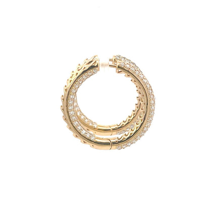 Laboratory grown hoop diamond earrings