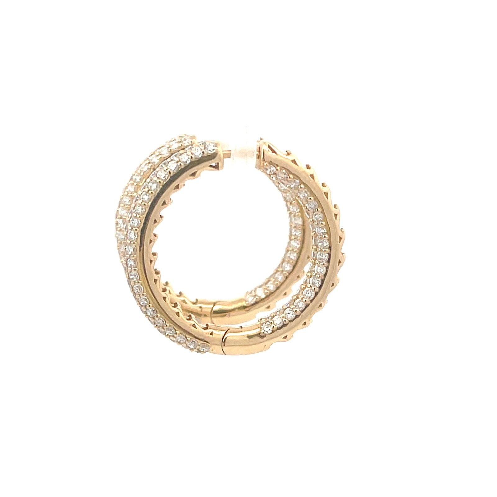 Laboratory grown hoop diamond earrings