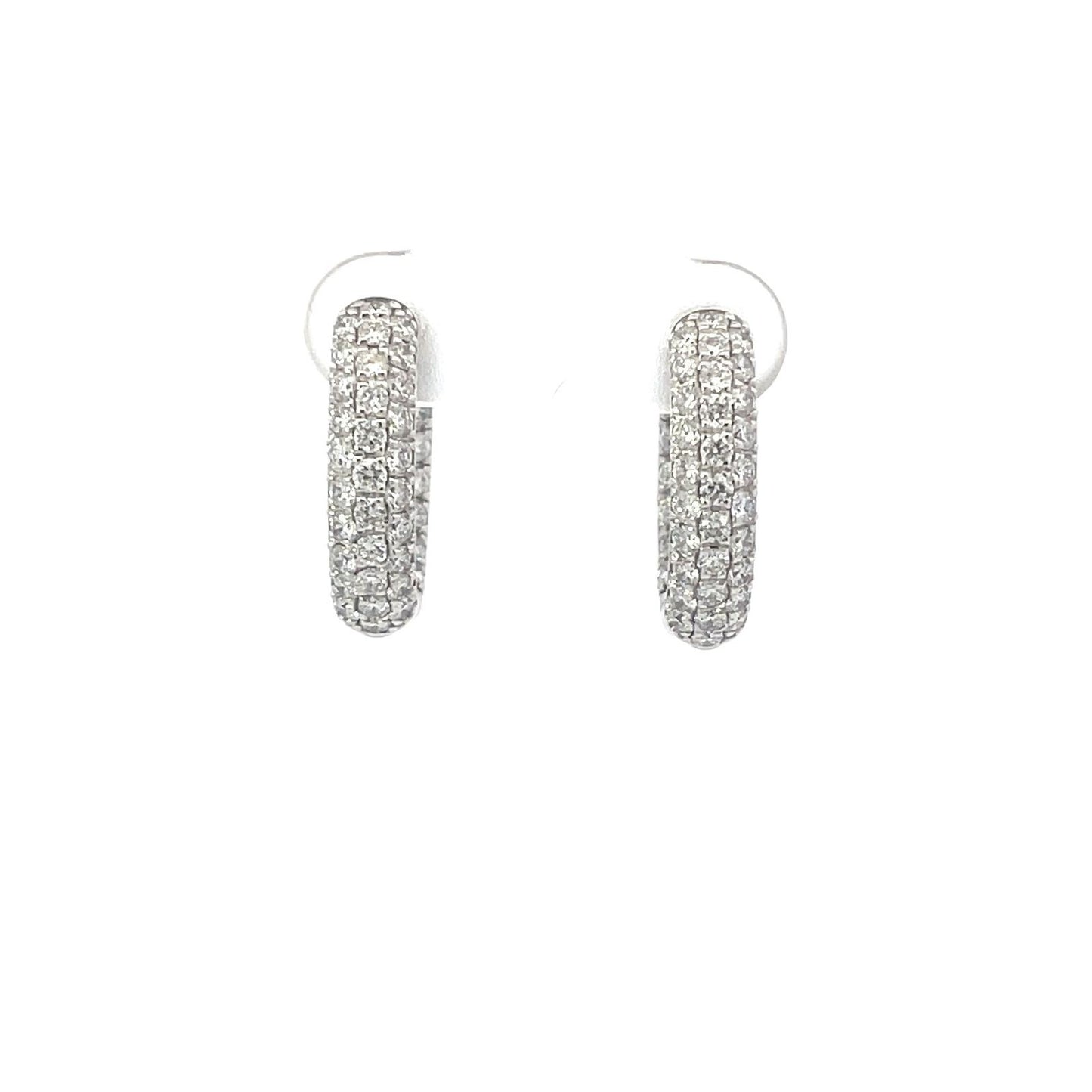 Laboratory grown hoop diamond earrings