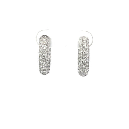 Laboratory grown hoop diamond earrings