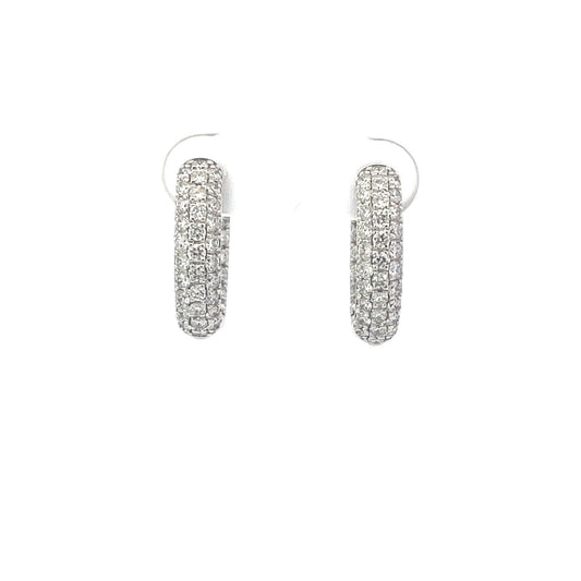 Laboratory grown hoop diamond earrings