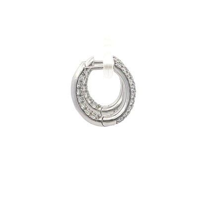 Laboratory grown hoop diamond earrings