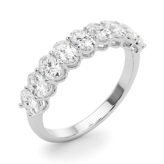 Oval Diamond Half Eternity Wedding Band – 2.16 ct