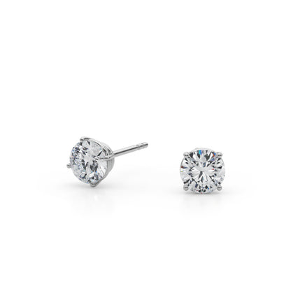Natural Diamond Solitaire Stud Earrings – 1.00 ctw