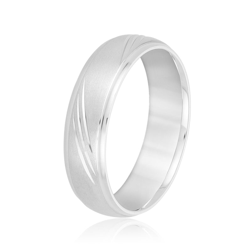 Francois Satin-center Polished-edge Band