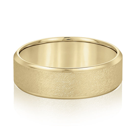 AndrŽ Satin-centre Men's Wedding Band