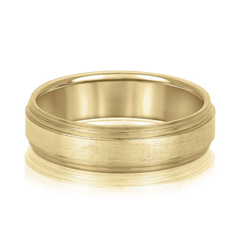 Damien Brushed-center Men's Wedding Band