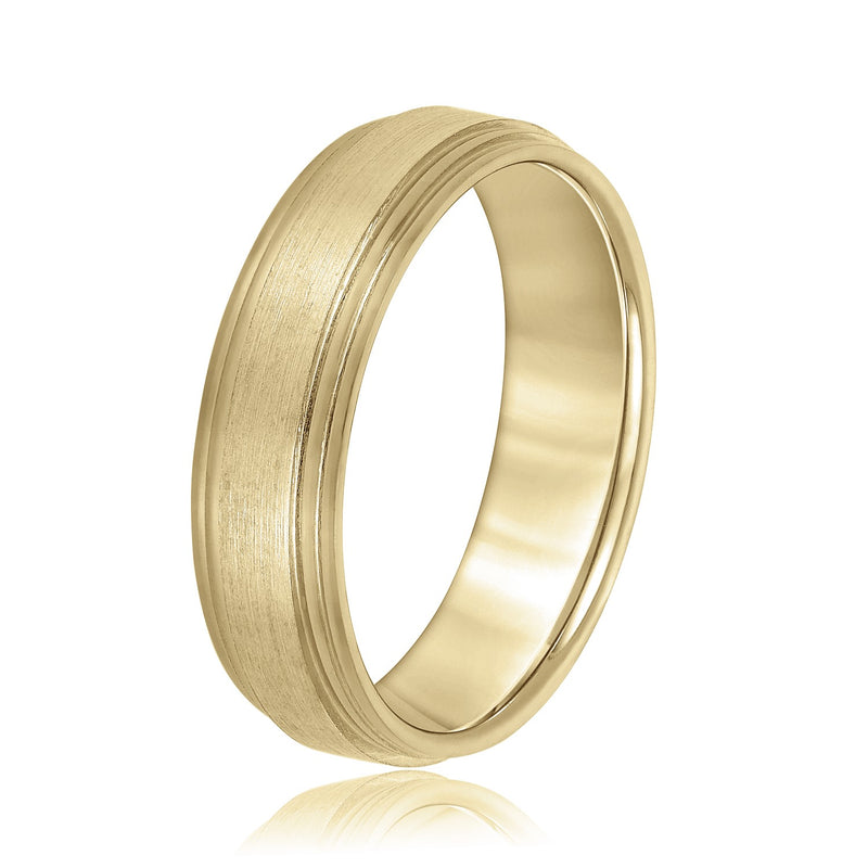 Damien Brushed-center Men's Wedding Band