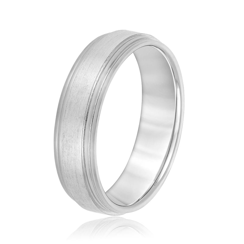 Damien Brushed-center Men's Wedding Band