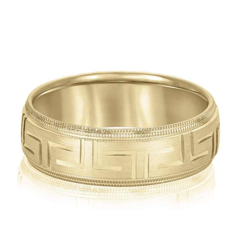 Jules Textured-accent Men's Wedding Band