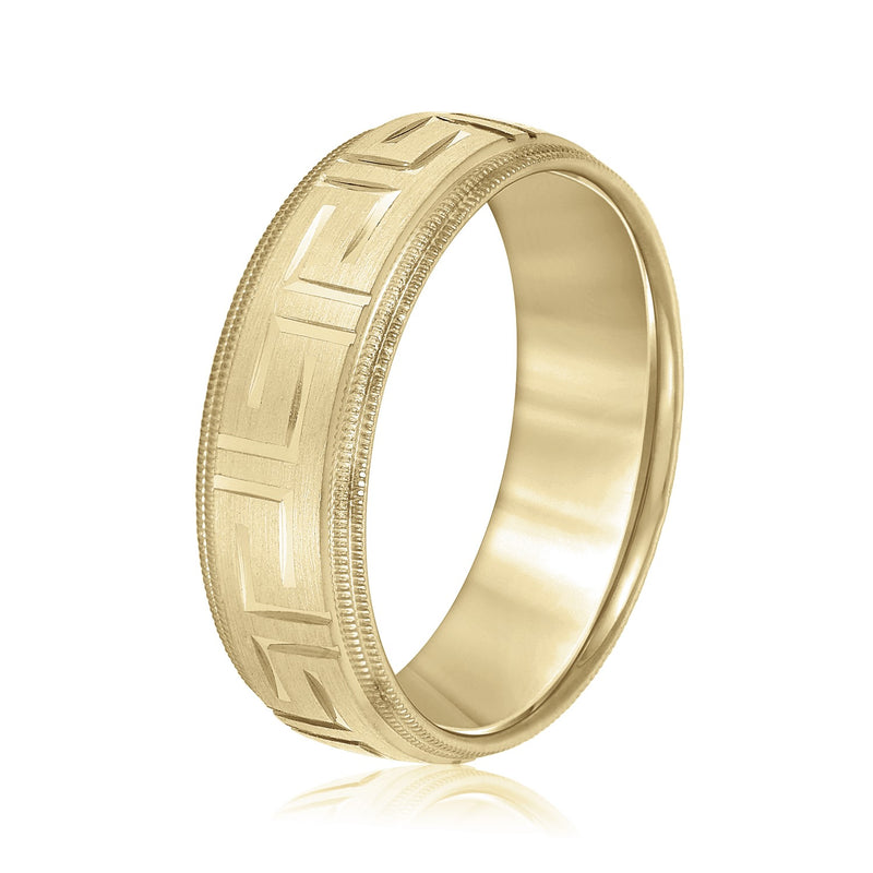 Jules Textured-accent Men's Wedding Band