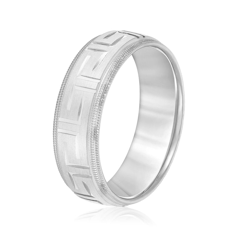 Jules Textured-accent Men's Wedding Band