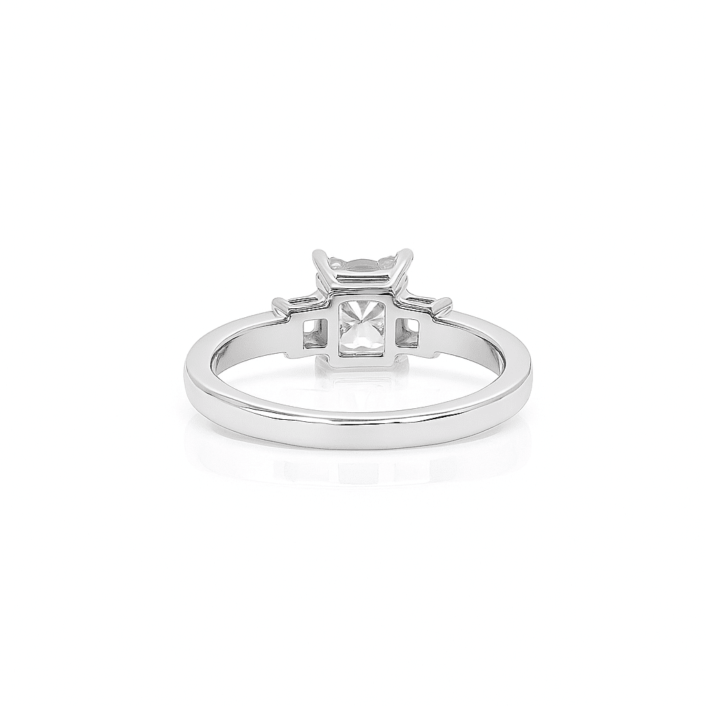 1.68ct J VVS1 Princess cut diamond engagement ring