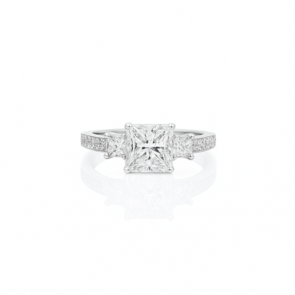 1.68ct J VVS1 Princess cut diamond engagement ring