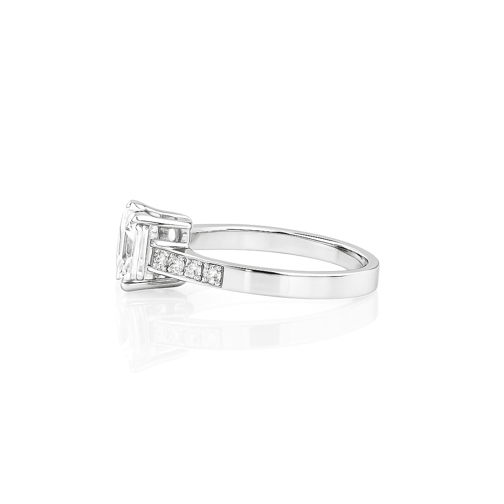 1.68ct J VVS1 Princess cut diamond engagement ring