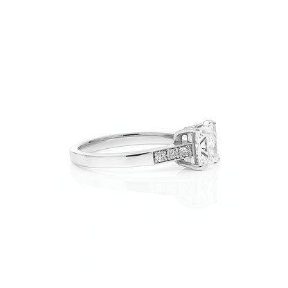 1.68ct J VVS1 Princess cut diamond engagement ring