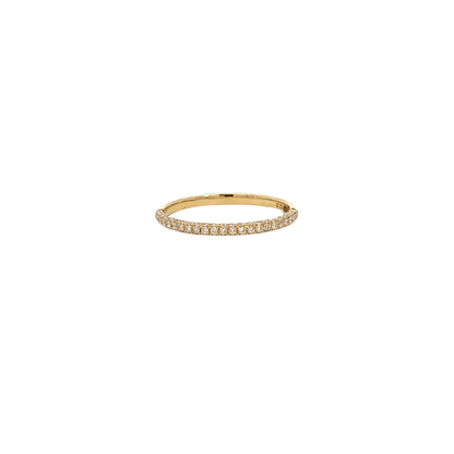 Three row Diamond Eternity ring Yellow gold