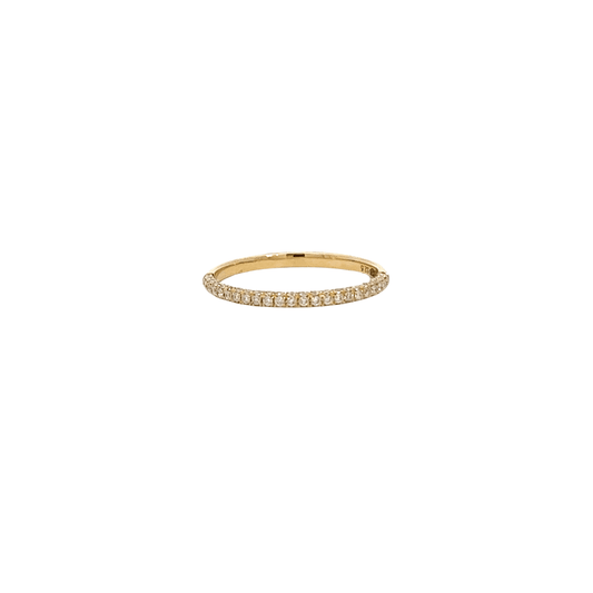 Three row Diamond Eternity ring Yellow gold