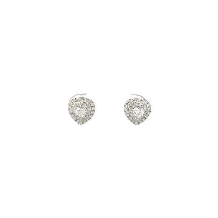 0.68ctw heart shape diamond earrings