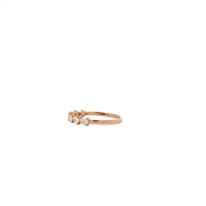 Minimalistic Diamond ring Rose gold 18K