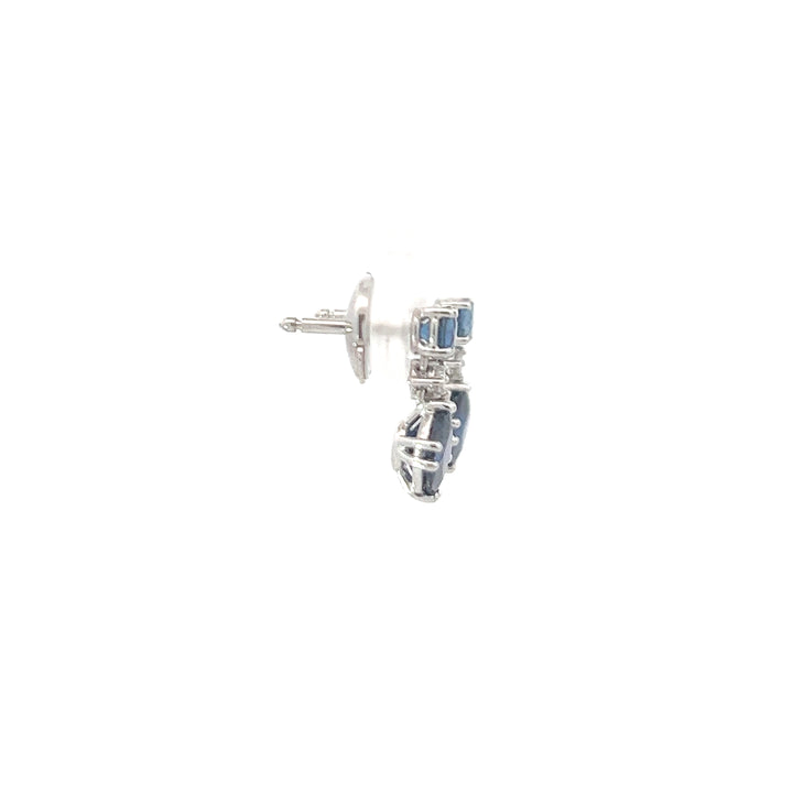 Blue sapphire designer earrings