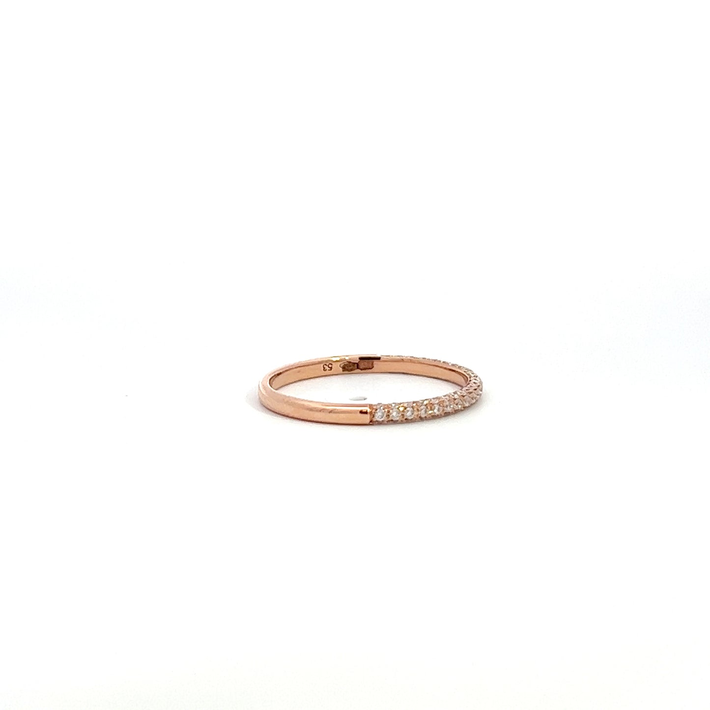 Three row Diamond Eternity ring Rose gold