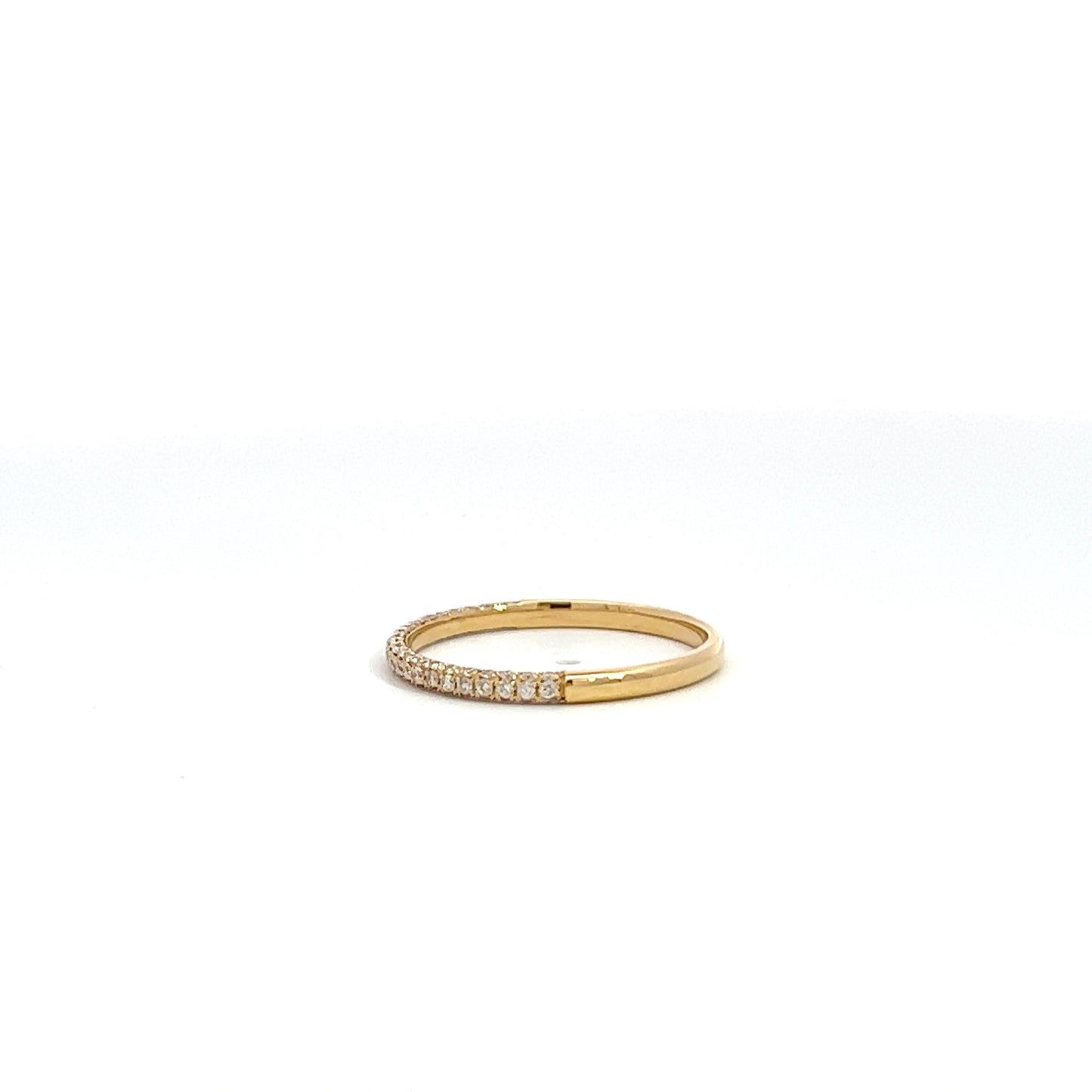 Three row Diamond Eternity ring Yellow gold