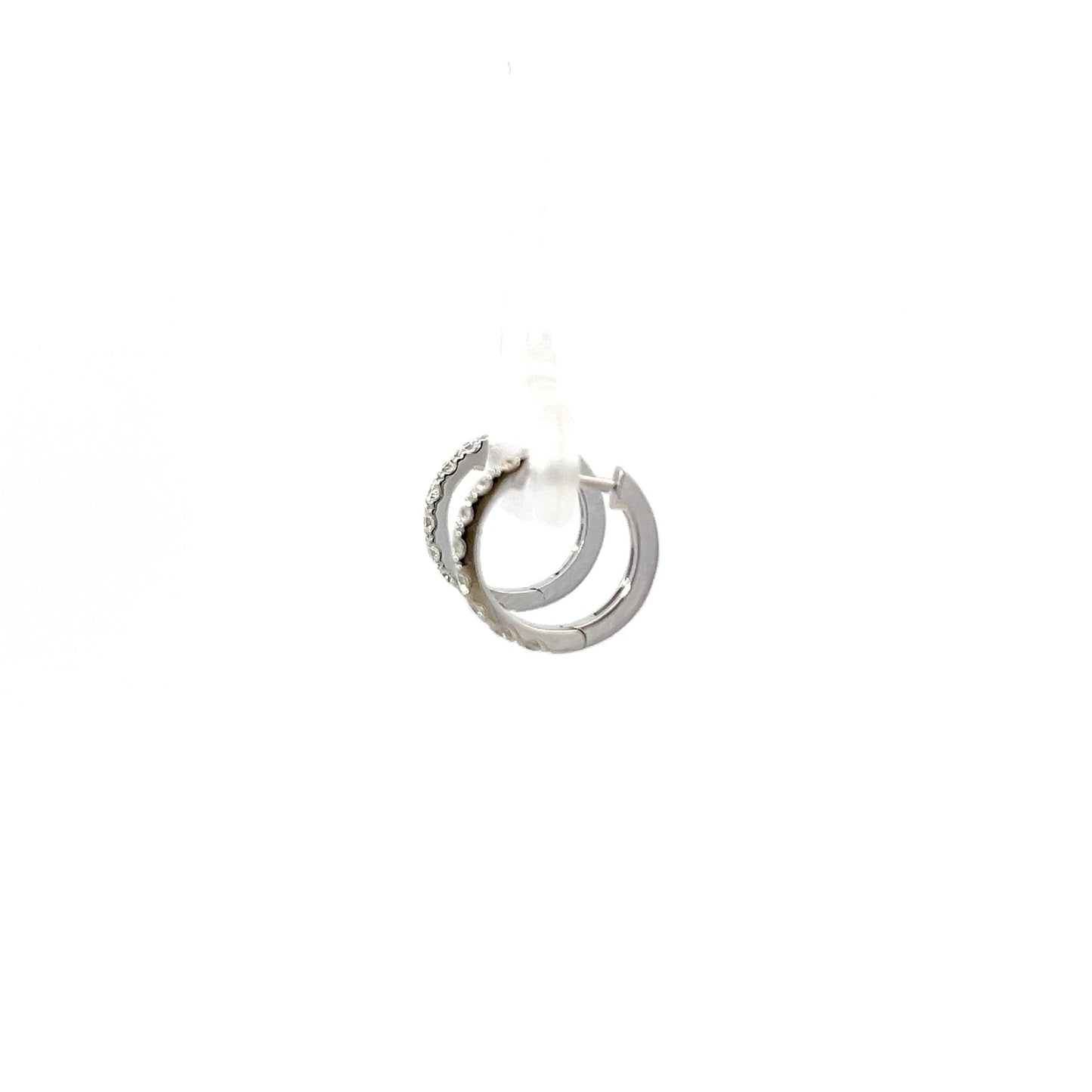 Diamond Hoops White gold 18K