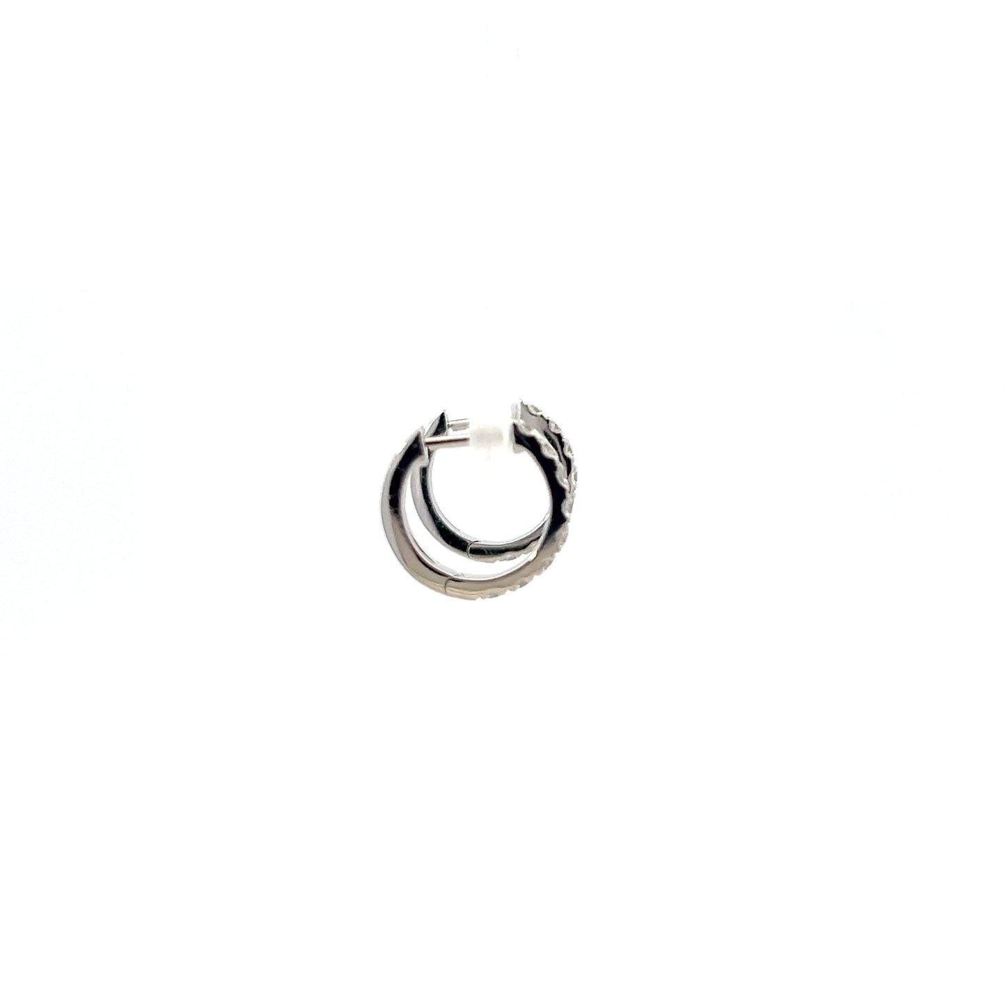 Diamond Hoops White gold 18K