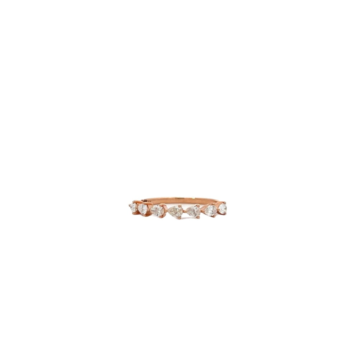 Minimalistic Diamond ring Rose gold 18K