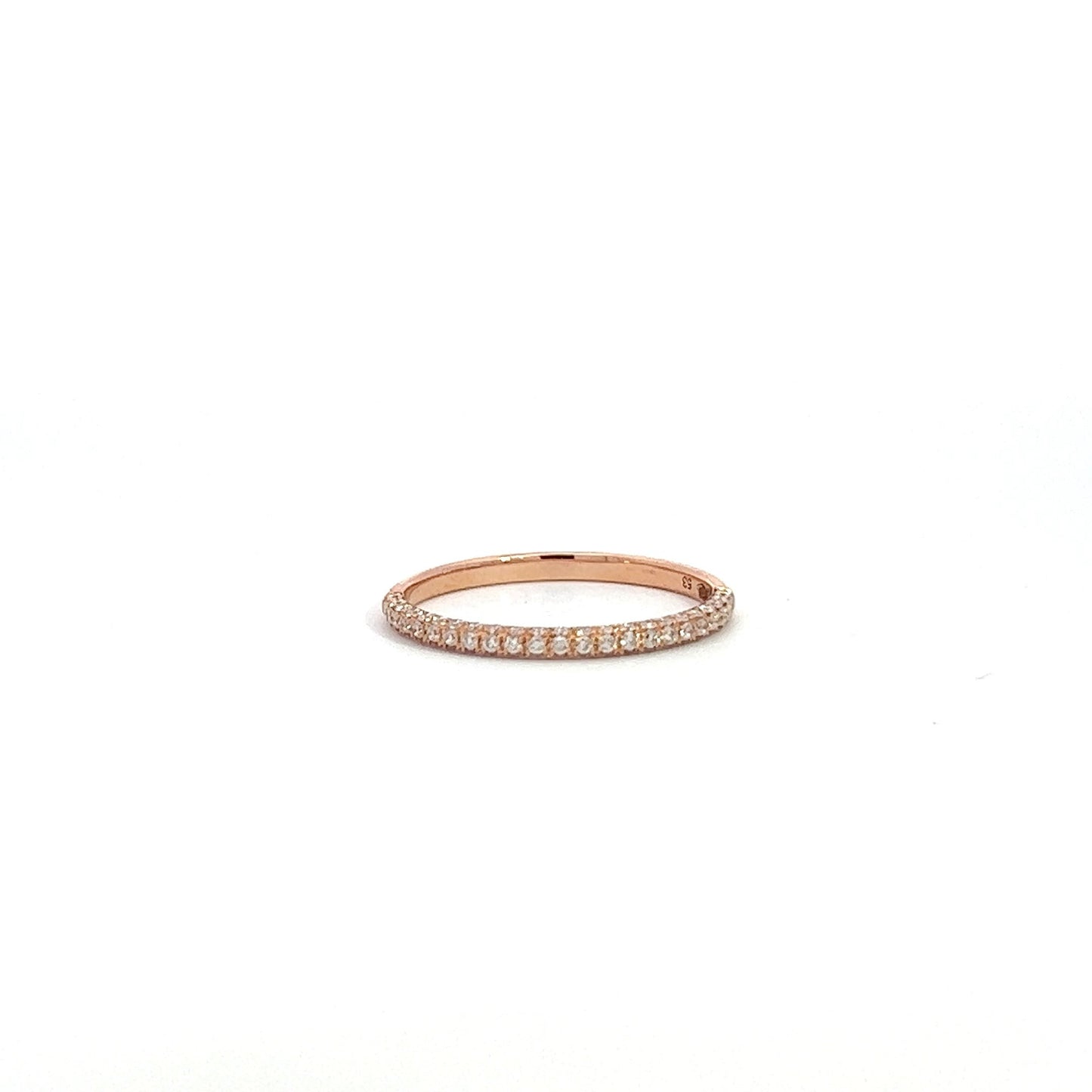 Three row Diamond Eternity ring Rose gold