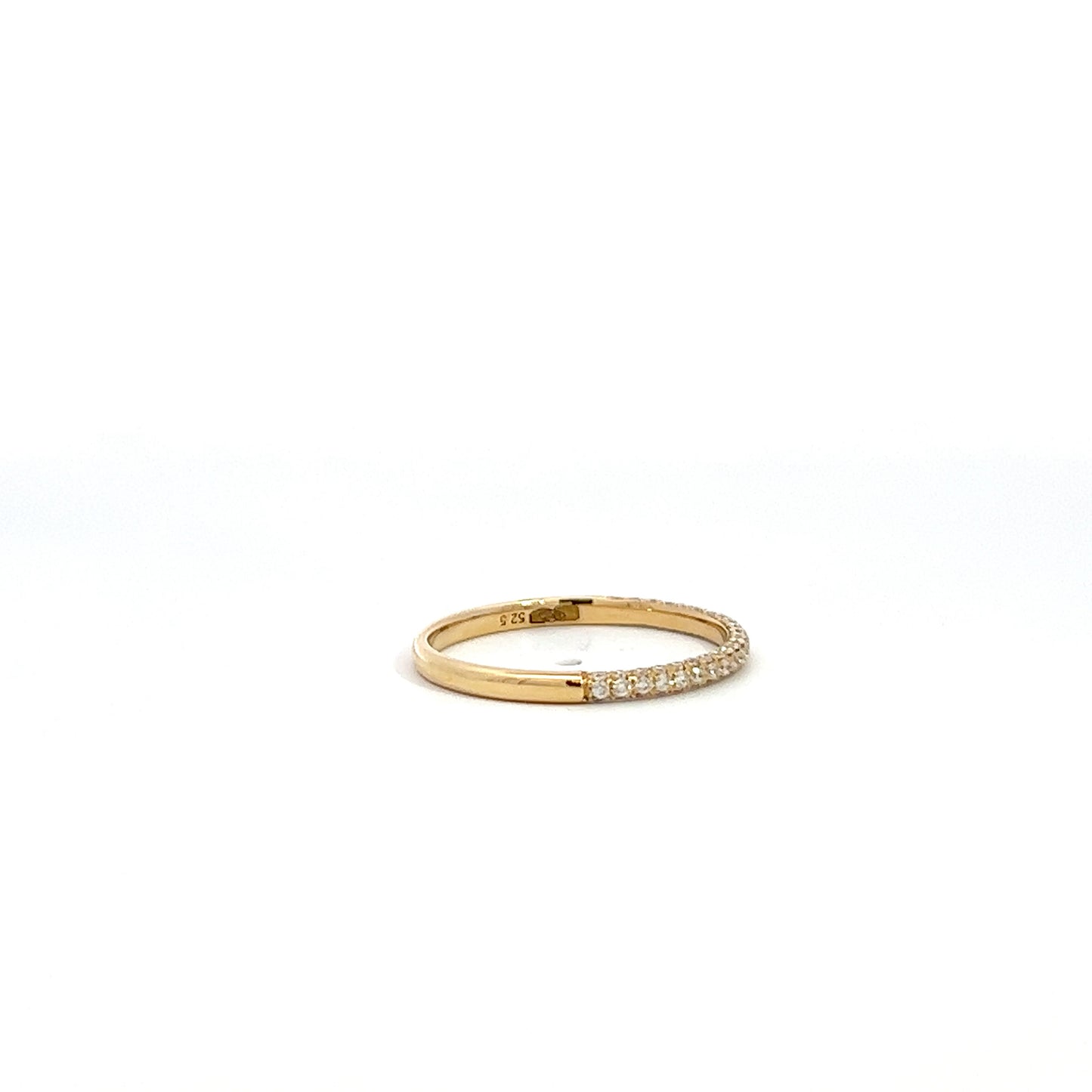 Three row Diamond Eternity ring Yellow gold