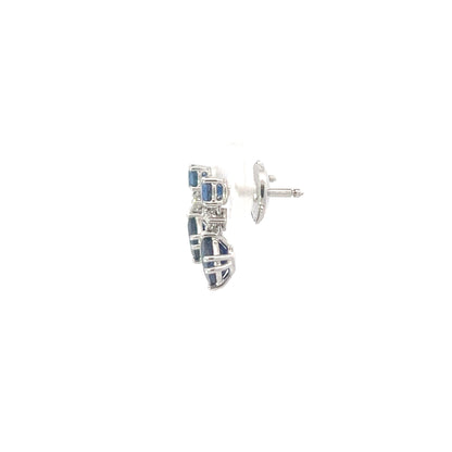 Blue sapphire designer earrings