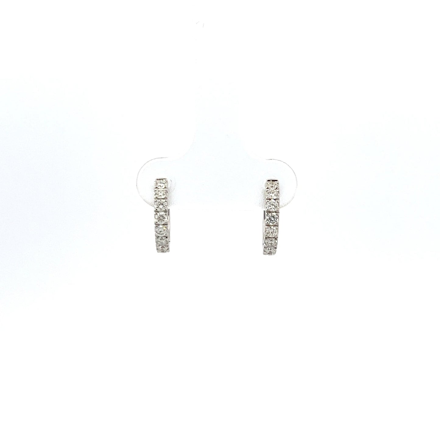 Diamond Hoops White gold 18K