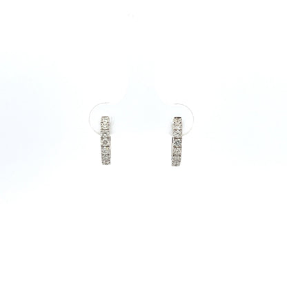 Diamond Hoops White gold 18K